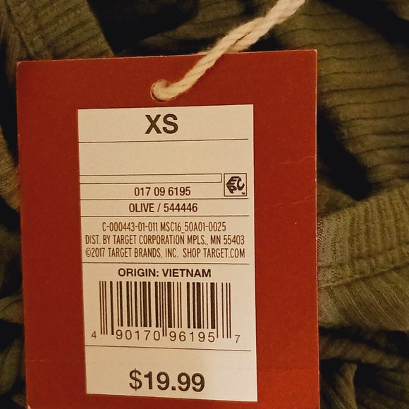 NWT Olive Green Mossimo Bodycon Mini Dress - Picture 7 of 9